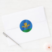 Sticker Rond Drapeau aérien russe (Enveloppe)