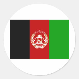 Sticker Rond Drapeau AF de l'Afghanistan