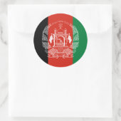 Sticker Rond Drapeau afghan, Drapeau afghan (Sac)