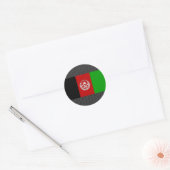 Sticker Rond Drapeau Afghanistan (Enveloppe)