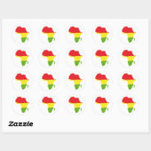 Sticker Rond drapeau africain (Feuille)