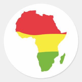 Sticker Rond drapeau africain