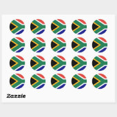 Sticker Rond Drapeau Afrique du Sud (Feuille)