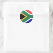 Sticker Rond Drapeau Afrique du Sud (Sac)