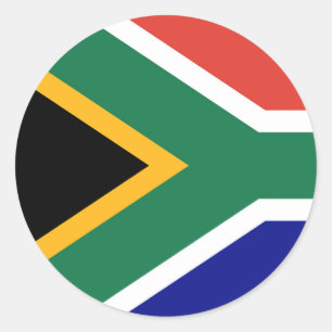 Sticker Rond Drapeau Afrique du Sud