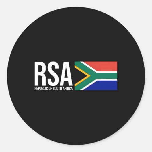 Sticker Rond Drapeau Afrique du Sud Rsa Sport Athlétisme Style  (Devant)