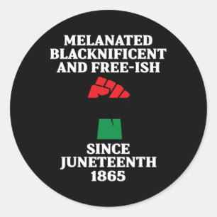 Sticker Rond Drapeau afro-africain-américain fondu du 11° juin