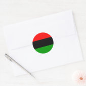 Sticker Rond drapeau afro-américain (Enveloppe)