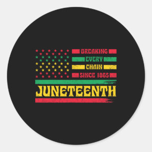 Sticker Rond Drapeau Afro-Américain Drapeau Dun Dun Dun Dun Dun