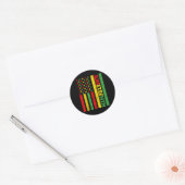 Sticker Rond Drapeau Afro-Américain Drapeau JunetDix Chemises F (Enveloppe)