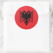 Sticker Rond Drapeau albanais (Sac)