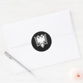 Sticker Rond Drapeau Albanais (Enveloppe)