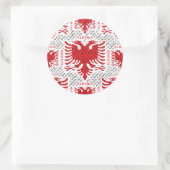 Sticker Rond Drapeau albanais 4 (Sac)