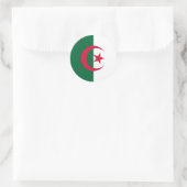 Sticker Rond Drapeau Algérie (Sac)