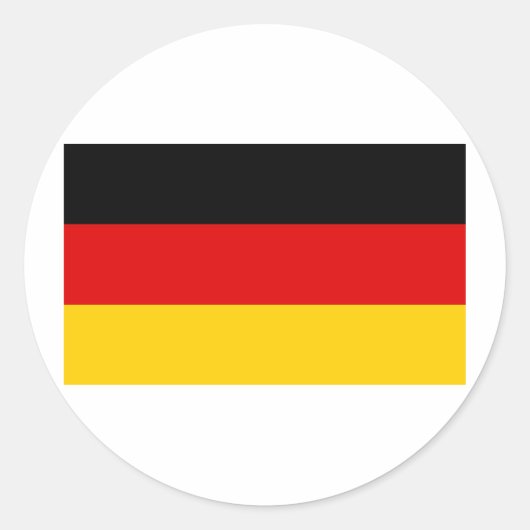 Sticker Rond Drapeau Allemagne (Devant)