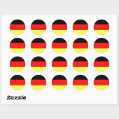 Sticker Rond Drapeau Allemagne (Feuille)