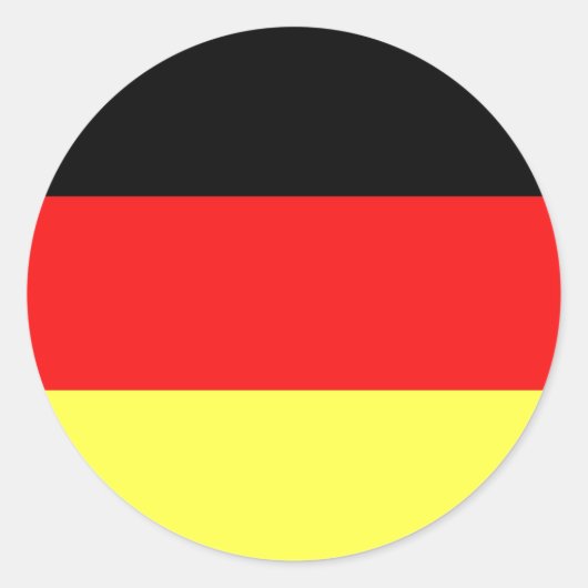 Sticker Rond Drapeau Allemagne (Devant)