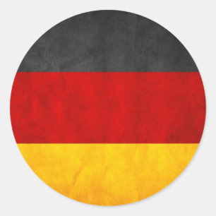 Sticker Rond Drapeau Allemagne