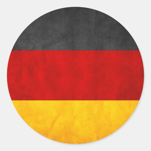 Sticker Rond Drapeau Allemagne (Devant)