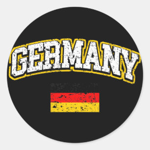 Sticker Rond Drapeau Allemagne