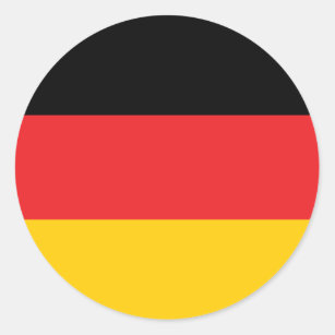 Sticker Rond Drapeau allemand