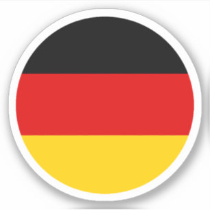 Sticker rond drapeau allemand