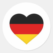 Sticker Rond Drapeau allemand (Devant)