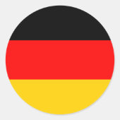 Sticker rond drapeau allemand (Devant)