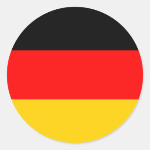 Sticker rond drapeau allemand
