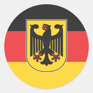 Sticker Rond Drapeau allemand