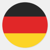 Sticker Rond Drapeau allemand (Devant)