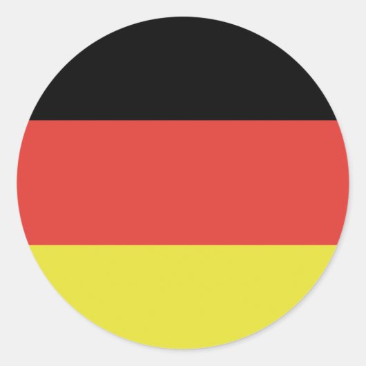 Sticker Rond Drapeau allemand (Devant)