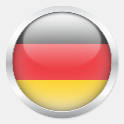Sticker Rond Drapeau allemand à Orb (Devant)