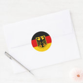 Sticker Rond Drapeau allemand & Armoiries, supporters de Deutsc (Enveloppe)