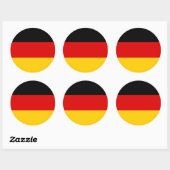 Sticker Rond Drapeau allemand, Drapeau allemand (Feuille)