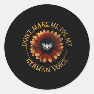 Sticker Rond Drapeau Allemand _ _ Ne Me Faites Pas Utiliser Ma