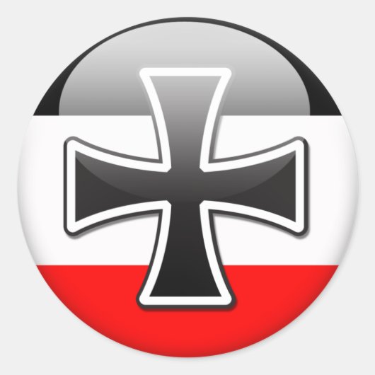 Sticker Rond Drapeau allemand WWI (Devant)