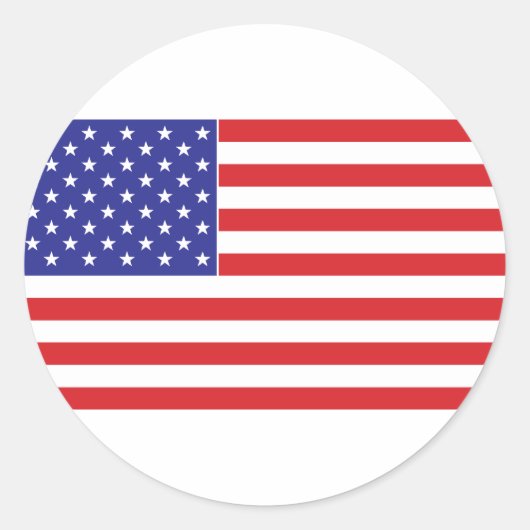 Sticker Rond Drapeau américain (Devant)