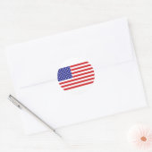 Sticker Rond Drapeau américain (Enveloppe)
