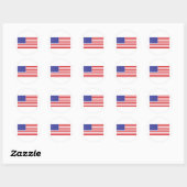 Sticker Rond Drapeau américain (Feuille)