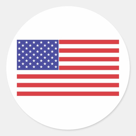 Sticker Rond Drapeau américain (Devant)