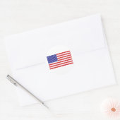 Sticker Rond Drapeau américain (Enveloppe)