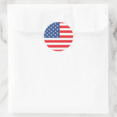 Sticker Rond Drapeau américain (Sac)