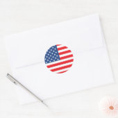 Sticker Rond Drapeau américain (Enveloppe)