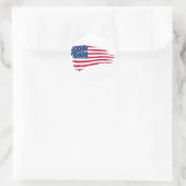 Sticker Rond Drapeau américain (Sac)