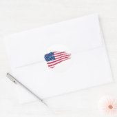 Sticker Rond Drapeau américain (Enveloppe)