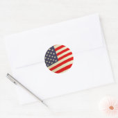 Sticker Rond Drapeau américain (Enveloppe)