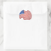Sticker Rond Drapeau américain (Sac)