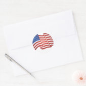 Sticker Rond Drapeau américain (Enveloppe)