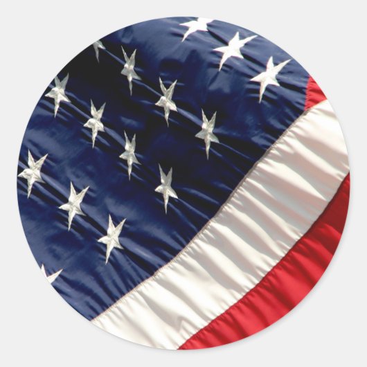 STICKER ROND DRAPEAU AMÉRICAIN (Devant)